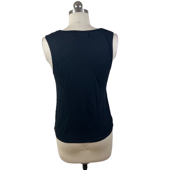 Y2K Show Stoppin Top Womens Small Black Pink Floral Rhinestone Cottage Goth Boho - Picture 4 of 8